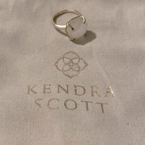 Kendra Scott ring with mother of pearl stone